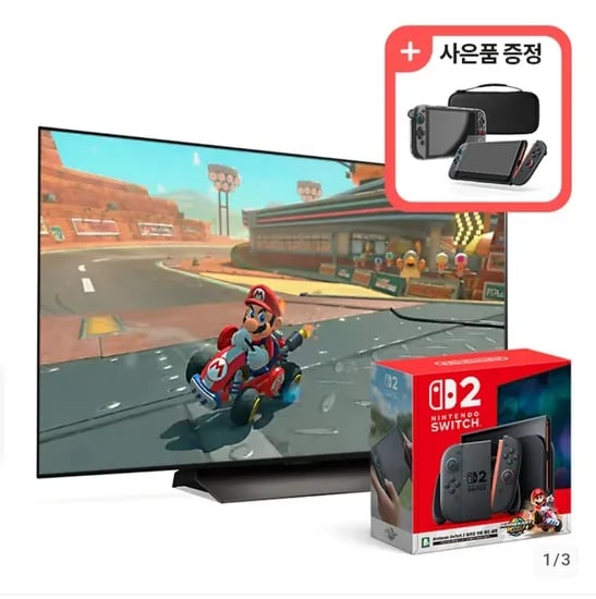 LG 48인치 OLED 모니터 OLED48C4ENA+닌텐도 스위치 2 마리오