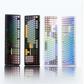 Aula 독거미 F108 유무선 기계식 키보드 풀배열 화이트골드 경우축(저소음)
