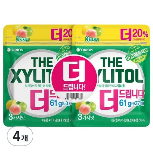 오리온 더 자일리톨 리필백 61g 4개