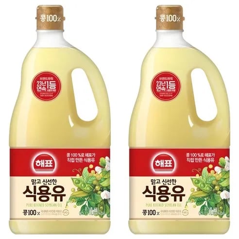 해표 콩기름 식용유 1.5Lx2개
