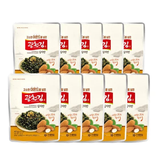 광천김 고소한 아몬드 김자반 40g x 10봉