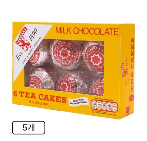 터녹스 티케이크 밀크초콜릿 5박스