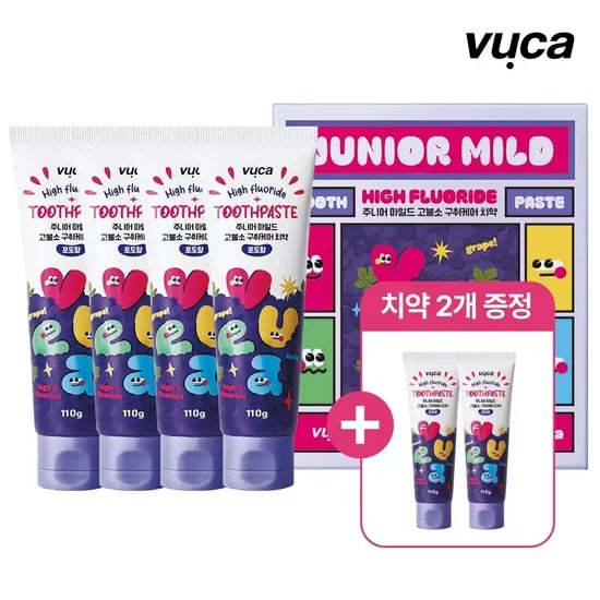 뷰카 주니어 고불소 치약 12개