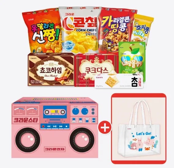 크라운 스타 레트로 라디오 과자세트 428g