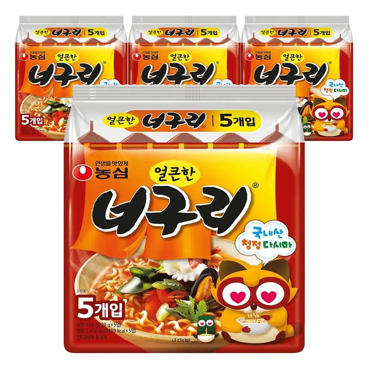 농심 얼큰한너구리 120g 20개