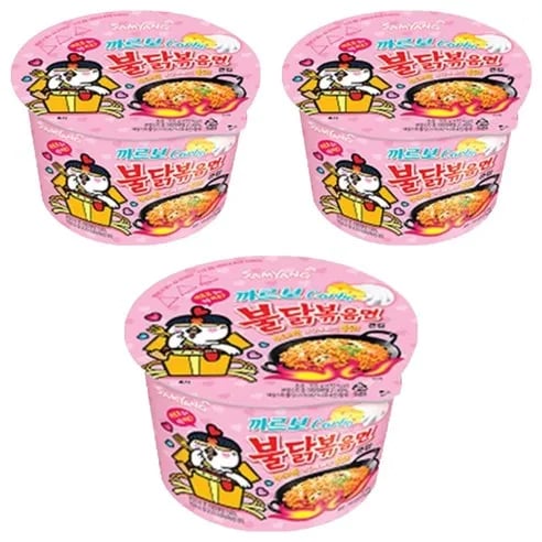 삼양 큰컵 까르보 불닭볶음면 105g 3개