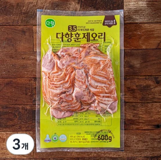 다향오리 훈제오리 600g 3개