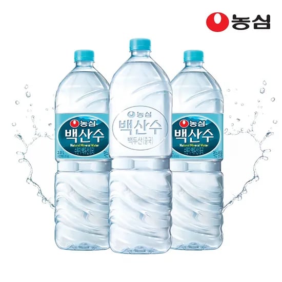 백산수 2L 12병 + 무라벨 12병