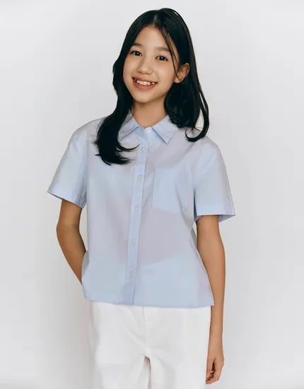 지오다노) 여아용 포플린 반팔셔츠 18,750원 무배
