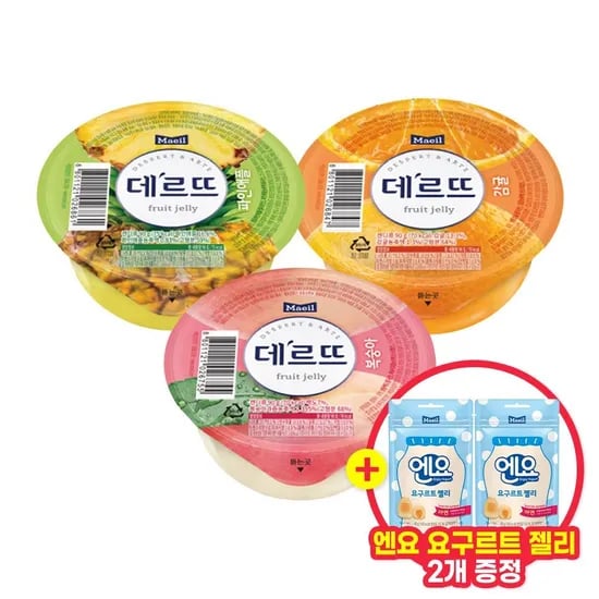 롯데온/토스)데르뜨 떠먹는 젤리 90g 24입+엔요 젤리 2입증정 15,460원