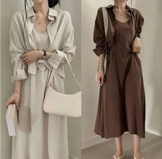 지그재그)린넨 상하셋트 롱원피스 28,900원 무배