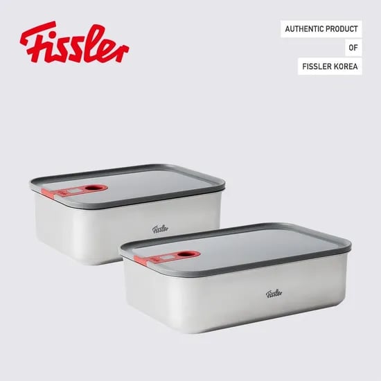 롯데온) 휘슬러 시그니처 스텐 밀폐용기 2pcs 37600원 무배