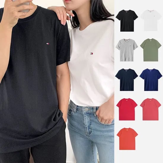롯데온) 타미힐피거 스몰로고 공용 반팔티 18,900원
