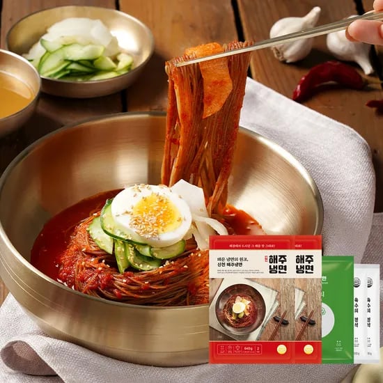 네이버) 신천해주냉면 비빔냉면 물냉면 4인분 17400원 무배