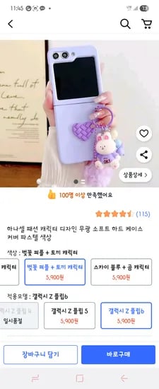 쿠팡) z플립5, z플립6 폰케이스 5,900원