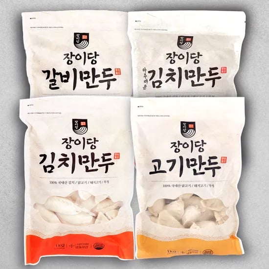 네이버) 장이당 육즙가득 촉촉한 만두 1kg 4종세트 33,000원 무배