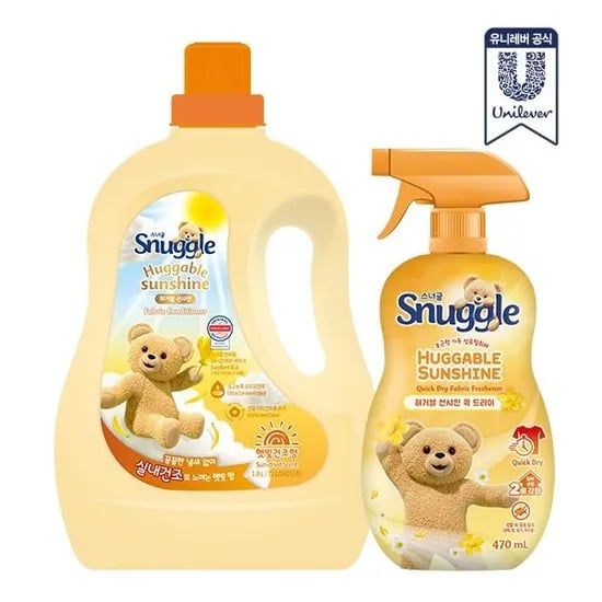 롯데온)스너글 허거블 코튼 섬유유연제 2L + 리뉴얼 탈취제 470ml +캡슐세제 4개입 12,900원