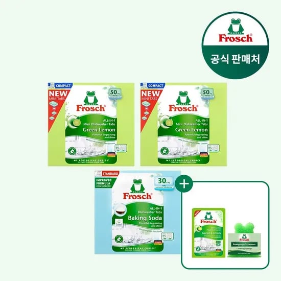 롯데온) 프로쉬 올인원 식기세척기 미니 50개입 2개+기본 30개 증정 33,900원