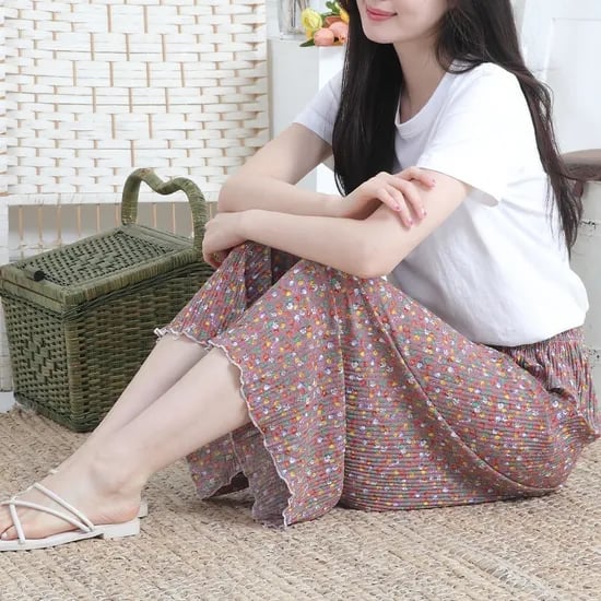 롯데온)플리츠 몸빼 꽃무늬바지 2개 8820원 무배