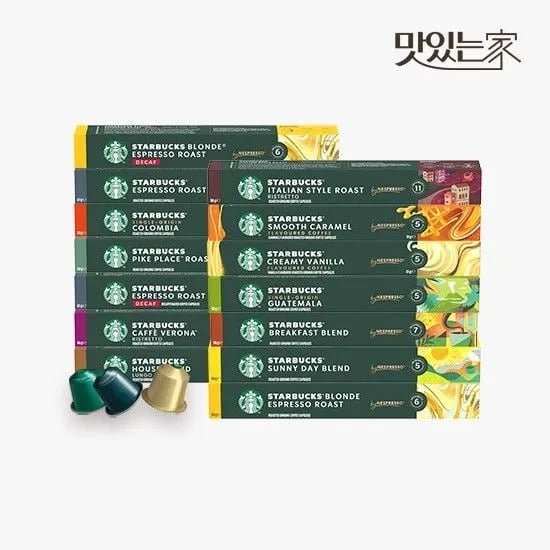 롯데온) 스타벅스 네스프레소 캡슐커피 (10캡슐) 5박스 29,860원