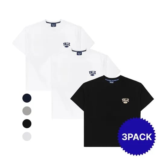 롯데온) 예일키즈 반팔티셔츠 3팩세트 20,680원
