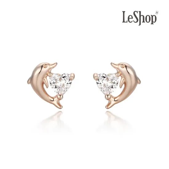 이랜드몰) 착샷O 르샵 14k 돌고래하트 귀걸이 9,990원