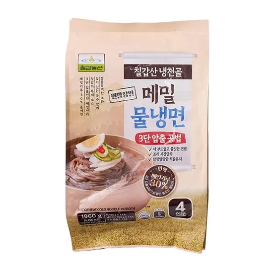 롯데온) 칠갑농산 메밀물냉면 4인분+4인분 13,640원