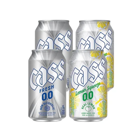 롯데온)카스 제로 355ml 2캔+레몬330ml 2캔 무알콜 맛보기팩 3,100원 무배