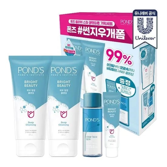롯데온) [~25.9.1까지] 폰즈 썬지우개폼 200ml 2개 + 리무버50ml +폼50ml 기획팩 6,900원 무료