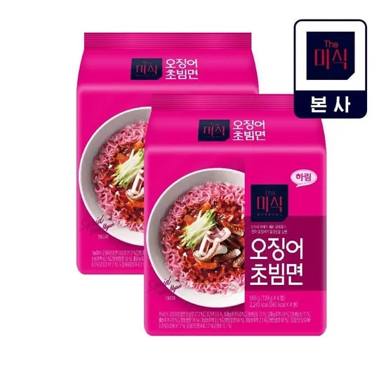 롯데온) 더미식 오징어초빔면 8봉 8900원