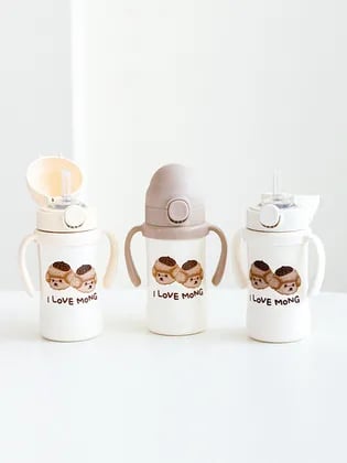W컨셉) 유비맘 초코몽이 스테인리스 빨대컵 220ml 15,900원 / 유배