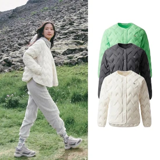 롯데백화점)코오롱 여성 경량 넥리스 다운 솟솟 3종택1 123,120원 무배