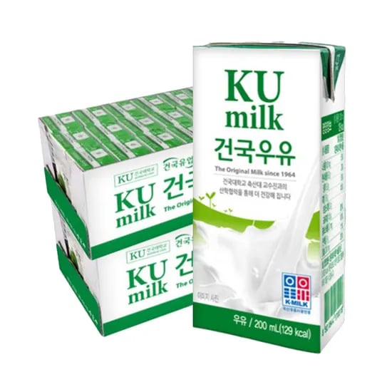 롯데온/카드)건국 멸균우유 200ml 48팩 22,960원