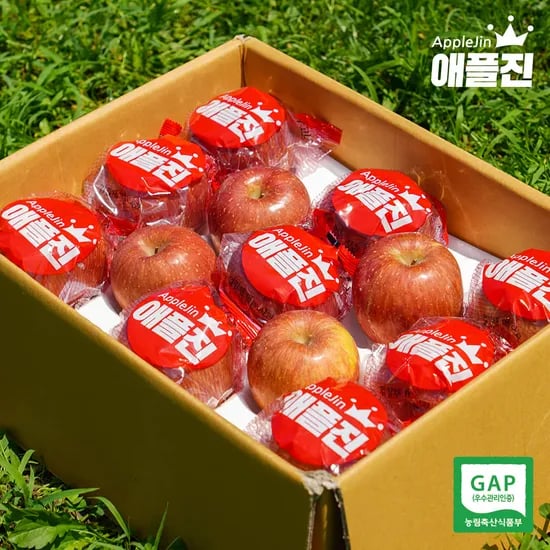 우체국) 애플진 경북직송 GAP 부사 꿀사과 껍질째먹는 세척사과 2kg 10,330원 4kg 19,660원
