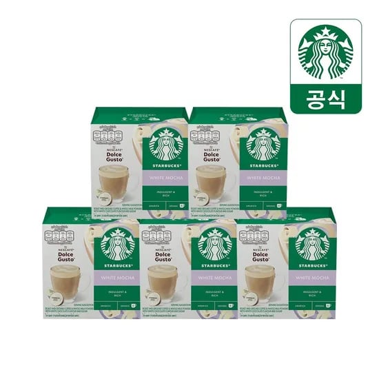 스타벅스 돌체구스토 화이트모카 12캡슐 X 5박스 60캡슐 핫딜 29,890원