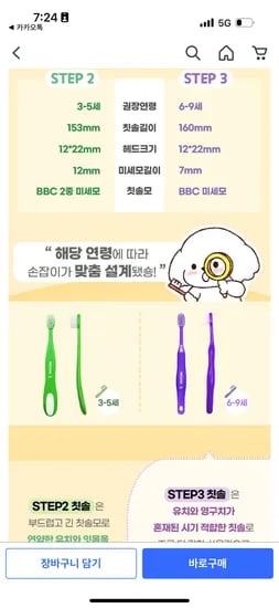 쿠팡) 메디안 365DAYS 국내생산 어린이 칫솔 STEP 3, 12개입 9,930원
