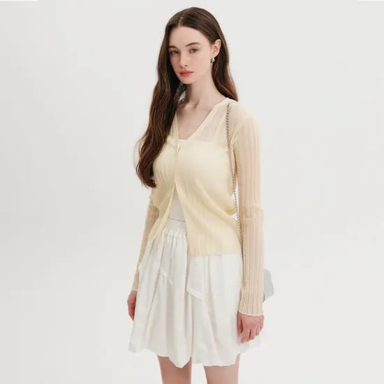 롯데온) 룩캐스트 티나 썸머 니트 가디건 13,490원