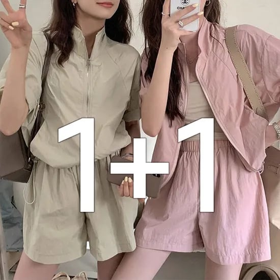 지그재그)두셋트 바캉스룩 크롭트레이닝복 셋트 21,950원 무배