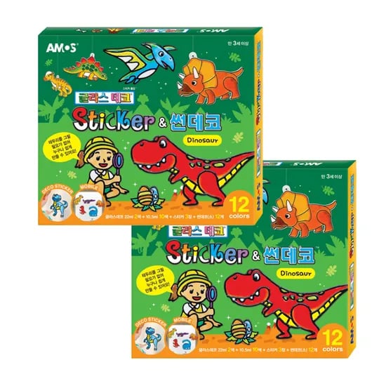 네이버 아모스)글라스데코 스티커 & 썬데코 공룡 1+1 무배 10900원