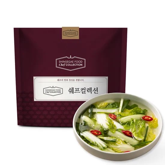 네이버 신세계푸드) 쉐프컬렉션 백얼갈이 물김치 600g 1팩+1팩 9,900원
