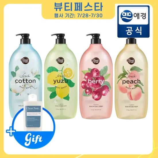 알리) 샤워메이트 프레시 바디워시 1.2kg 3개 + 180ml 증정 3세트 36,001원