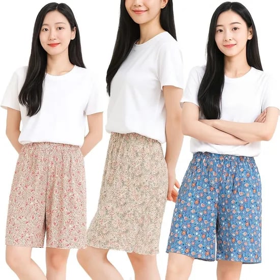 롯데온) 플리츠 5부 팬츠 3장세트 8990원 무배