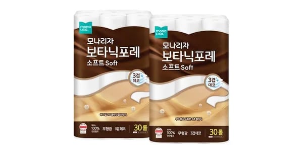 컬리) 모나리자 천연펄프 보타닉 화장지 30m 30롤 2팩 23900원 무배