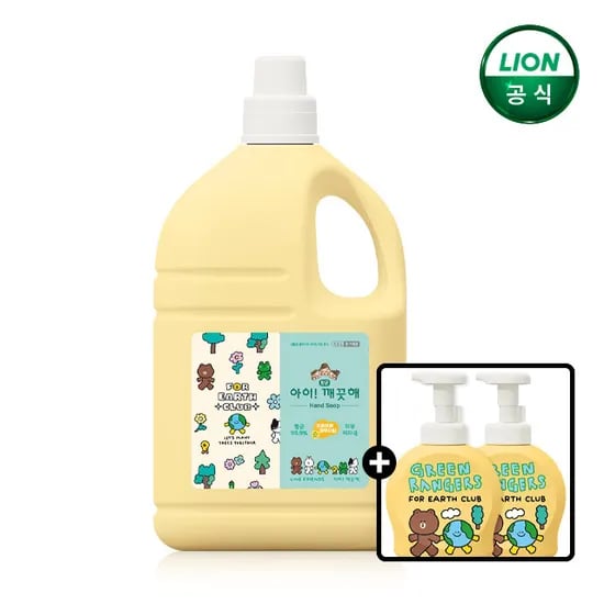 네이버)라이온코리아 아이깨끗해 4.5L 리필+490ml 공용기 2개 증정 21,410원