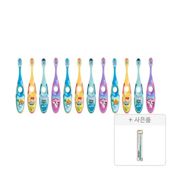 11번가) 조르단 어린이 칫솔 스텝 2단계 12개+증정 23,900원