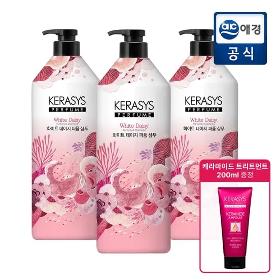 롯데온) 케라시스 퍼퓸 샴푸 1L 3개 + 트리트먼트 증정 9,900원