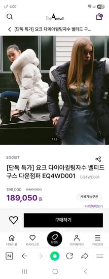 에고이스트 구스다운 패딩