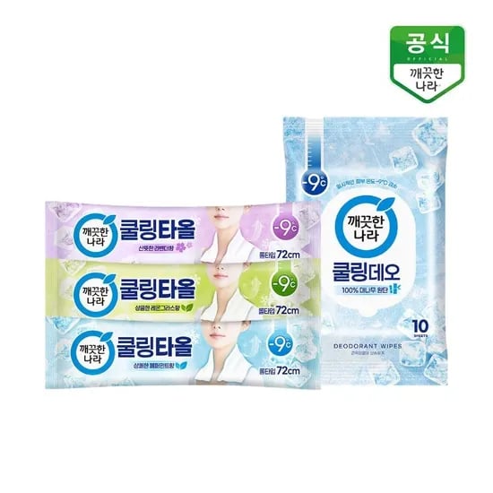 깨끗한나라 쿨링 데오시트 쿨링타올 10개입