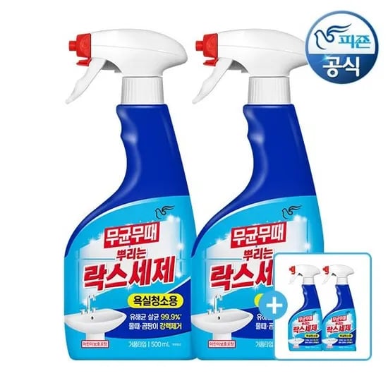 피죤 무균무때 욕실청소락스 500ml 4개