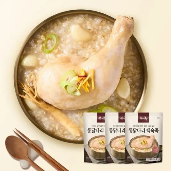 본죽 통다리 백숙죽 600g 3팩